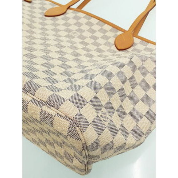 Louis Vuitton Damier Azur White Neverfull Tote Bag - Picture 7 of 8